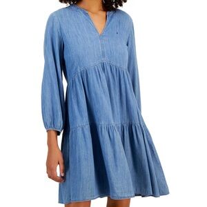 NWT Tommy Hilfiger Chambray Tiered Dress Women’s XXL